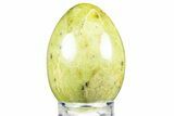 Polished Green Epidote Egg - Mexico #309096-1